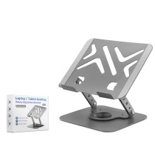 Karbon Çelik 360 Derece Dönebilen Laptop Ve Tablet Standi - Gri HDX8017