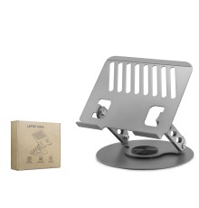 Karbon Çelik 360 Derece Dönebilen Ergonomik Laptop Standi - Gri HDX8018
