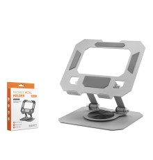 360 Derece Döner Katlanir Ayarlanabilir Masaüstü Tablet Ve Telefon Standi Metal - Gümüş HDX8022