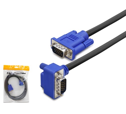 Vga Kablo L Tip 1.5 M - Siyah Mavi HN4485