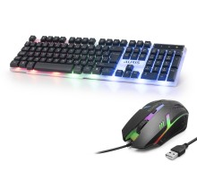 Klavye Ve Mouse Seti Led - Siyah KGC10