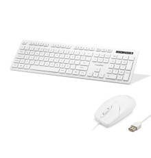 Klavye Ve Mouse Seti - Beyaz KM8520