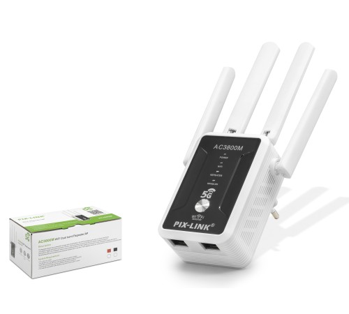 Wifi Repeater - Router / Ap Ac3800 Dual Band - Siyah Beyaz LV-AC32Q