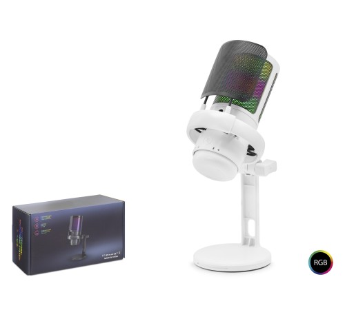 Profesyonel Rgb Mikrofon 192 Khz / 24 Bit Type-C - Beyaz ME6PW