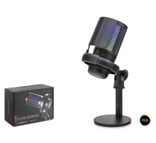 Profesyonel Rgb Mikrofon 192 Khz / 24 Bit Kondenser Kayıt Seti Type-C - Siyah ME6SB