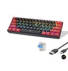 Mekanik Rgb Klavye Blue Switch - Siyah Kırmızı MF1701BR