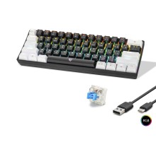 Mekanik Rgb Klavye Blue Switch - Siyah Beyaz MF1701BW