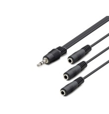 3.5 Mm To 3*3.5 Mm F Kablo 2Lıne 30Cm Siyah HDX1023