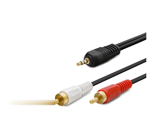 3.5 mm to 2 RCA Kablo 1.5 m - Siyah HDX1024