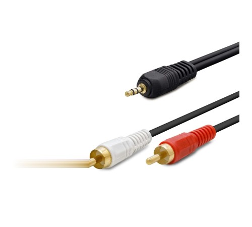 3.5 mm to 2 RCA Kablo 5 m - Siyah HDX1032
