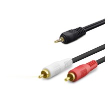 3.5 Mm To 2Rca Kablo 2Lıne Gold 3M Siyah HDX1059