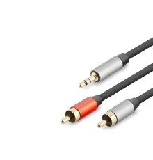3.5 Mm To 2Rca Kablo 2Lıne Gold 3M Siyah HDX1074
