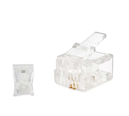 RJ11 Konnektör 2 Pın Telefon 100 Lü Paket Şeffaf HDX5018