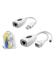 USB RJ45 Kablolu Uzatıcı Seti 60 m - Beyaz HDX5064