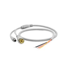 10 Adet Power Jak Kablo Dc + Bnc 60Cm Beyaz HDX5530