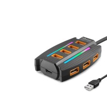 Usb Hub 10*Usb 1.2M Siyah HDX7036