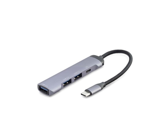 Type-C Hub 3*Usb2.0 + Usb3.0 Gri HDX7040