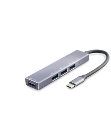 Type-C Hub 4*Usb3.0 Gri HDX7043