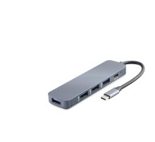 Type-C Hub 4*Usb3.0 + Dc Sv Gri HDX7044