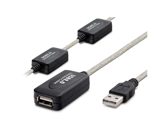 USB Uzatma Kablosu 15 m - Silver Siyah HDX7537