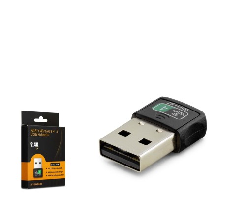 Bluetooth Dongle Pc Usb + Wıreless Adaptör 2.4G Siyah LV-UW06BT
