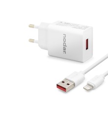 Lightning Hızlı Şarj Seti 12W 2.4A Usb Adaptörlü - Beyaz ND1001