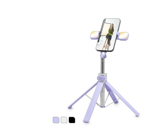 Telefon Tripodu Ve Selfie Çubuğu Seti Bluetooth 4.0 Kumandalı Led 130 Cm - Çok Renkli ND1035