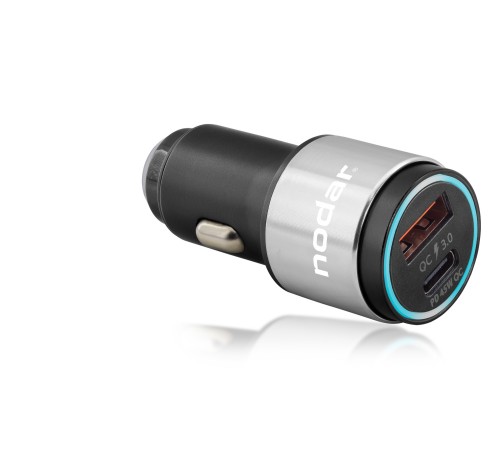 Araç Şarj Adaptörü Usb + Type-C Pd Qc 3.0 45W Metal - Siyah ND1076