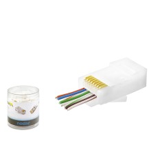 Cat6 Ez Rj45 Konnektör - 100 Adet Beyaz / Özel Plastik Kutulu ND2406