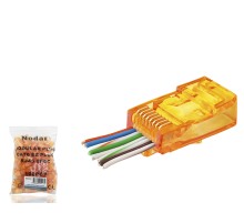 Cat6 Ez Rj45 Konnektör - 100 Adet Turuncu / Ekonomik Poşet Paket ND2413
