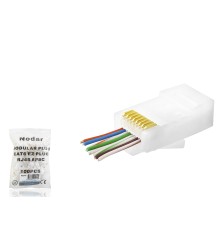 Cat6 Ez Rj45 Konnektör - 100 Adet Beyaz / Ekonomik Poşet Paket ND2414