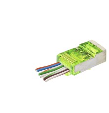 Cat6E Ez Rj45 Metal Konnektör 100 Adet Plastik Kutu - Yeşil ND2417