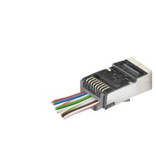 Cat6E Ez Rj45 Metal Konnektör 100 Adet Plastik Kutu - Siyah ND2418