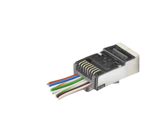 Cat6E Ez Rj45 Metal Konnektör 100 Adet Plastik Kutu - Siyah ND2418
