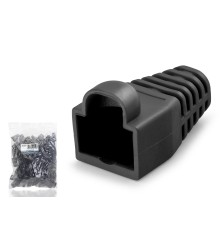 Rj45 Konnektör Papuç - 100 Adet Siyah / Ekonomik Poşet Paket ND2429