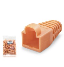 Rj45 Konnektör Papuç - 100 Adet Turuncu / Ekonomik Poşet Paket ND2432