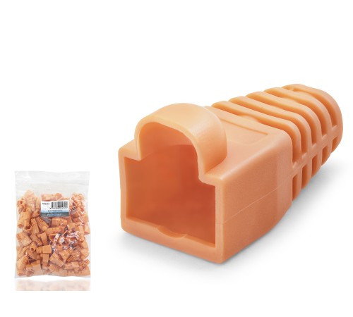 Rj45 Konnektör Papuç - 100 Adet Turuncu / Ekonomik Poşet Paket ND2432
