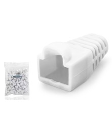 Rj45 Konnektör Papuç - 100 Adet Beyaz / Ekonomik Poşet Paket ND2433