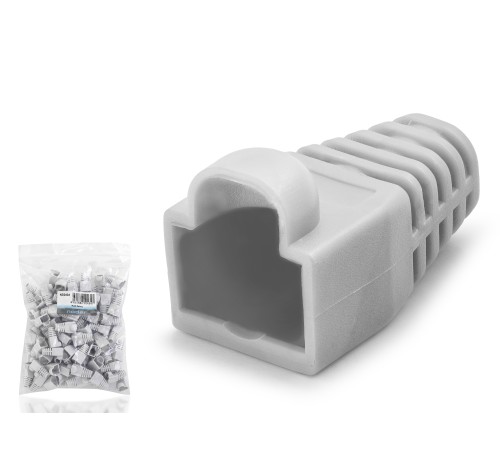 Rj45 Konnektör Papuç - 100 Adet Gri / Ekonomik Poşet Paket ND2434