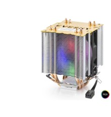 Cpu İşlemci Kule Tipi Soğutucu 500 Serisi Çift Fanlı 4 Bakır Borulu Rgb - Siyah ND2604