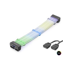 2X8 Pin Argb Pcie Gpu Güç Uzatma Kablosu Bükülebilir 2 Mm 108 Led Siyah ND2813B