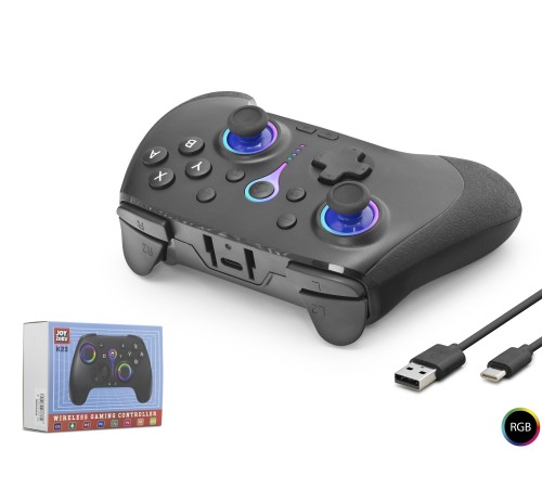 Bluetooth Gamepad Pc Ios Android Switch Ps3 Ps4 Uyumlu Rgb - Siyah ND505B
