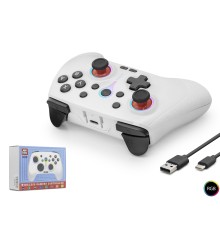 Bluetooth Gamepad Pc Ios Android Switch Ps3 Ps4 Uyumlu Rgb - Beyaz ND505W