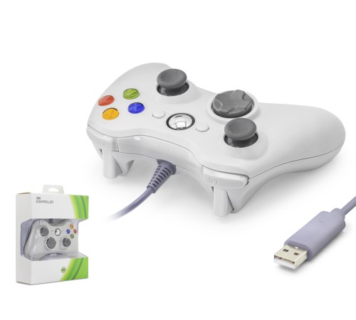 Gamepad Pc Xbox 360 Uyumlu Kablolu - Beyaz ND506W