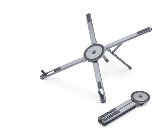 Katlanir Manyeti̇k 360 Derece Döner Masaüstü Tablet Ve Laptop Standi Metal - Gümüş ND8032