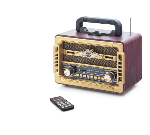 Bluetooth Nostaljik Hoparlör Fm Kumandalı 28 X 14.1 X 21 Cm NS8081BT