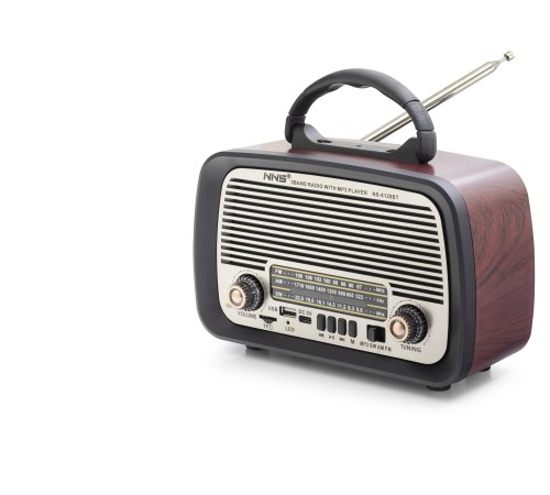 Bluetooth Nostaljik Hoparlör Fm 20 X 10.2 X 14.5 Cm NS8128BT