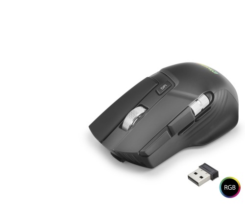 W13 Kablosuz Mouse Dual Mod 10000 Dpi 10 Tuş 1000 Hz Rgb - Siyah
