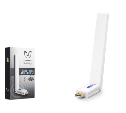 Usb Wifi + Bluetooth Adaptör Ac650 Dual Band W169