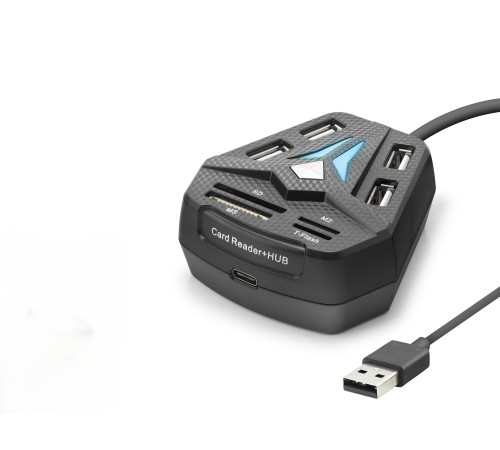Usb Hub Kart Okuyucu 8 Port Siyah A068B